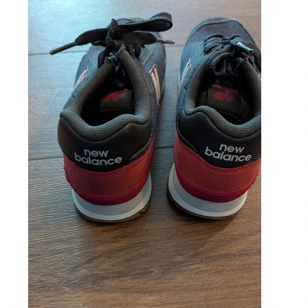 New Balance 515 Boys Navy Blue Red‎ Denim Sneakers YC515DP Size 12.5 US